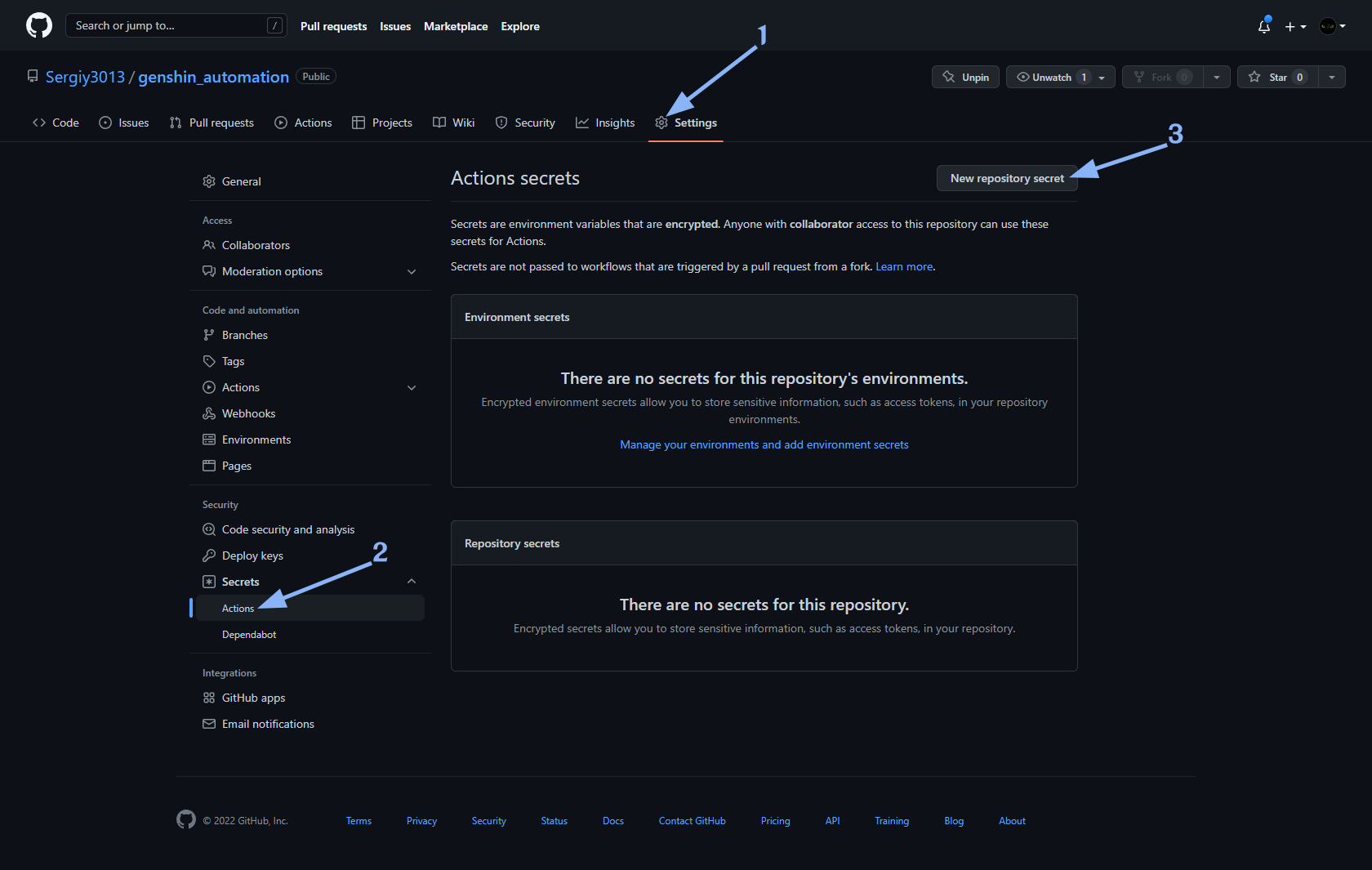 Path to add Cookies to repository variable