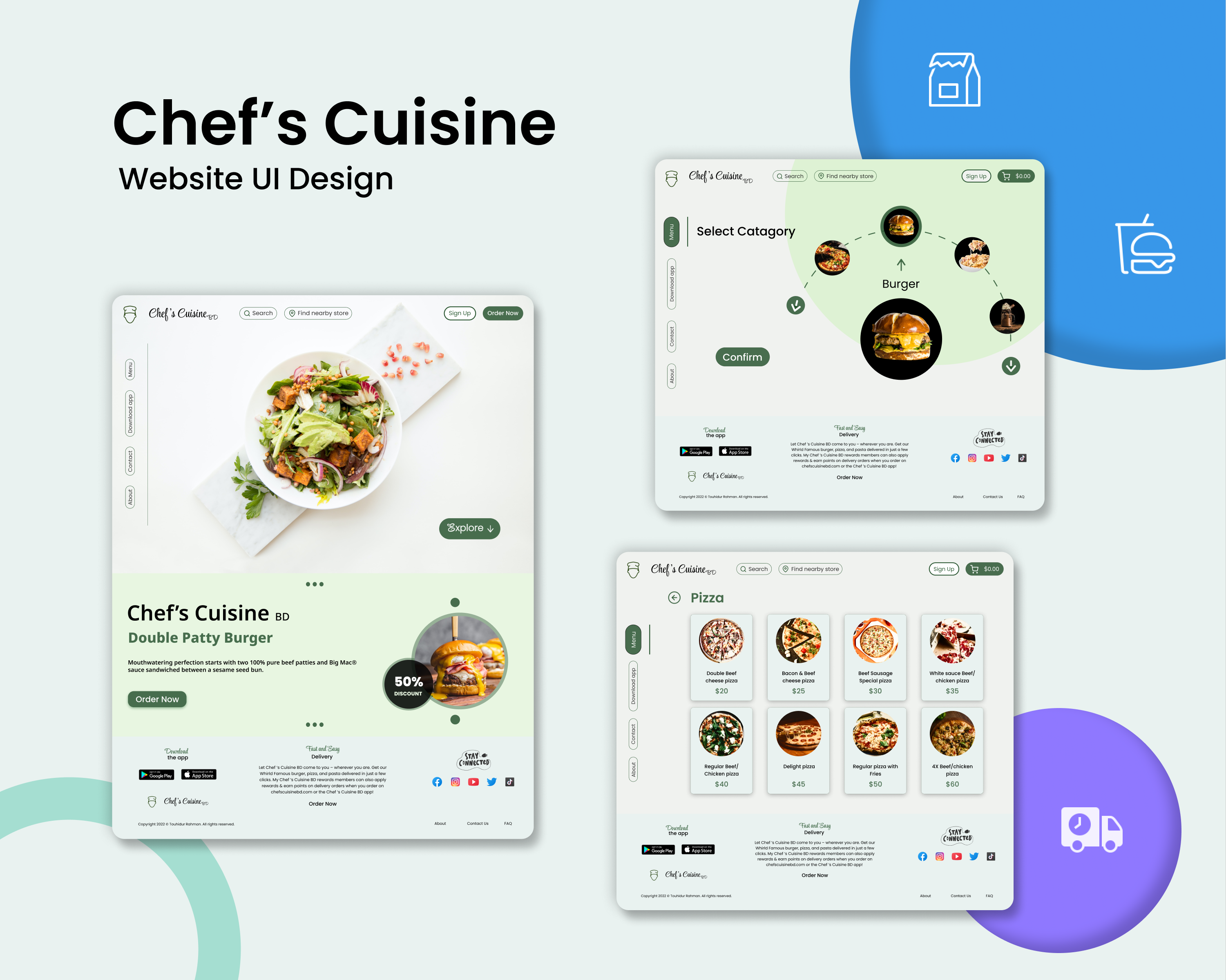 chefs cuisine ui design