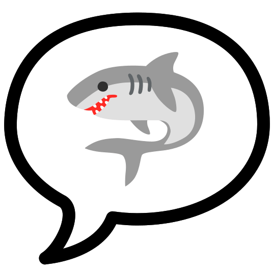 speech bubble shark