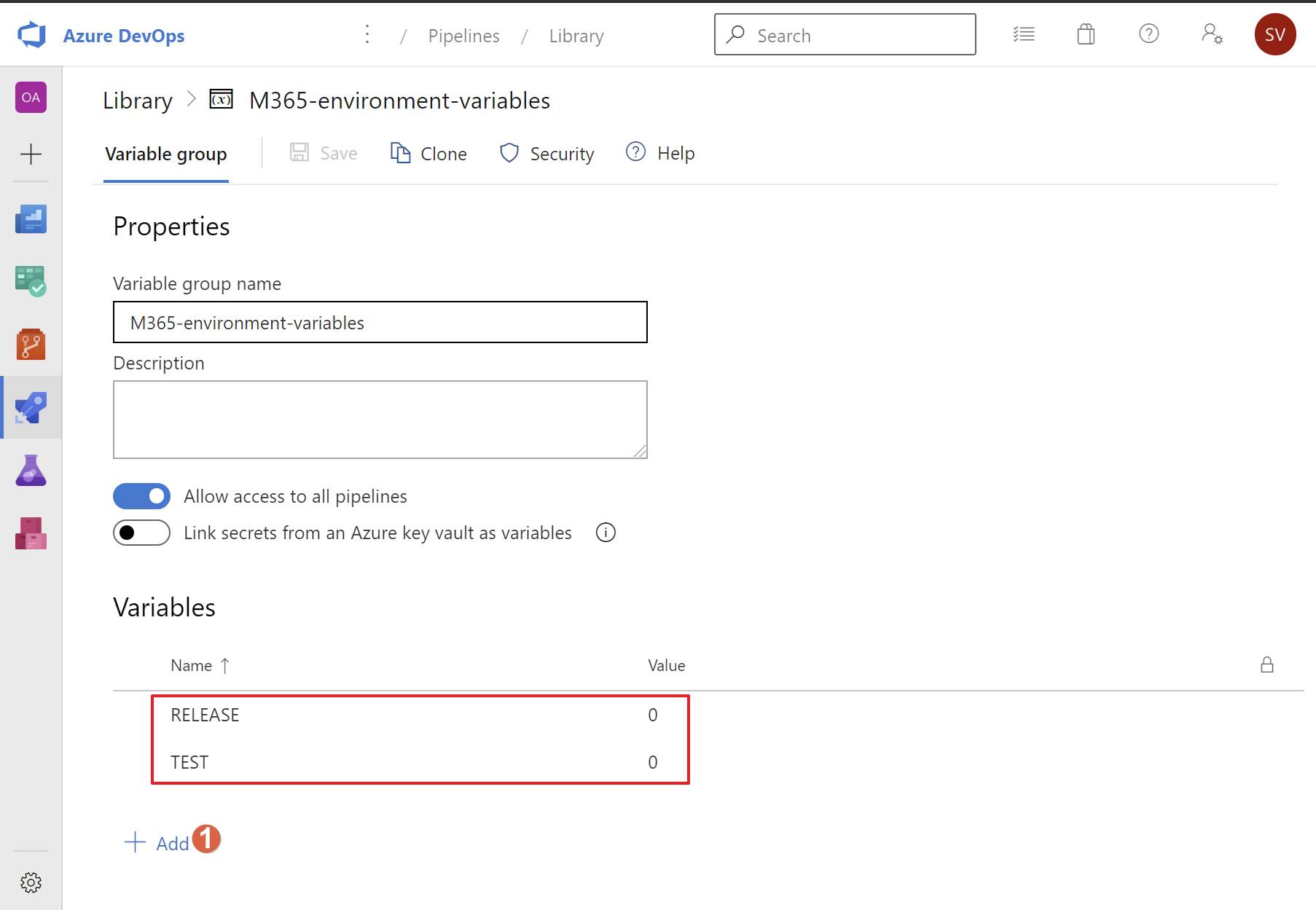 Add M365-environment-variables