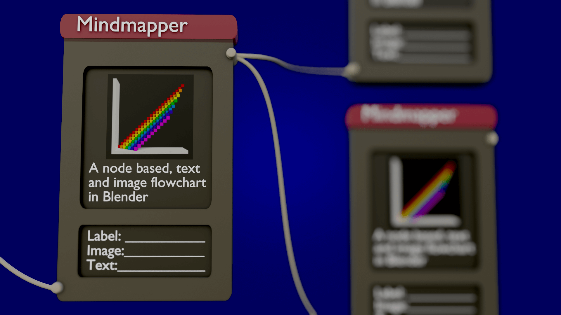 A Node-based Text and Image Flowchart for Blender