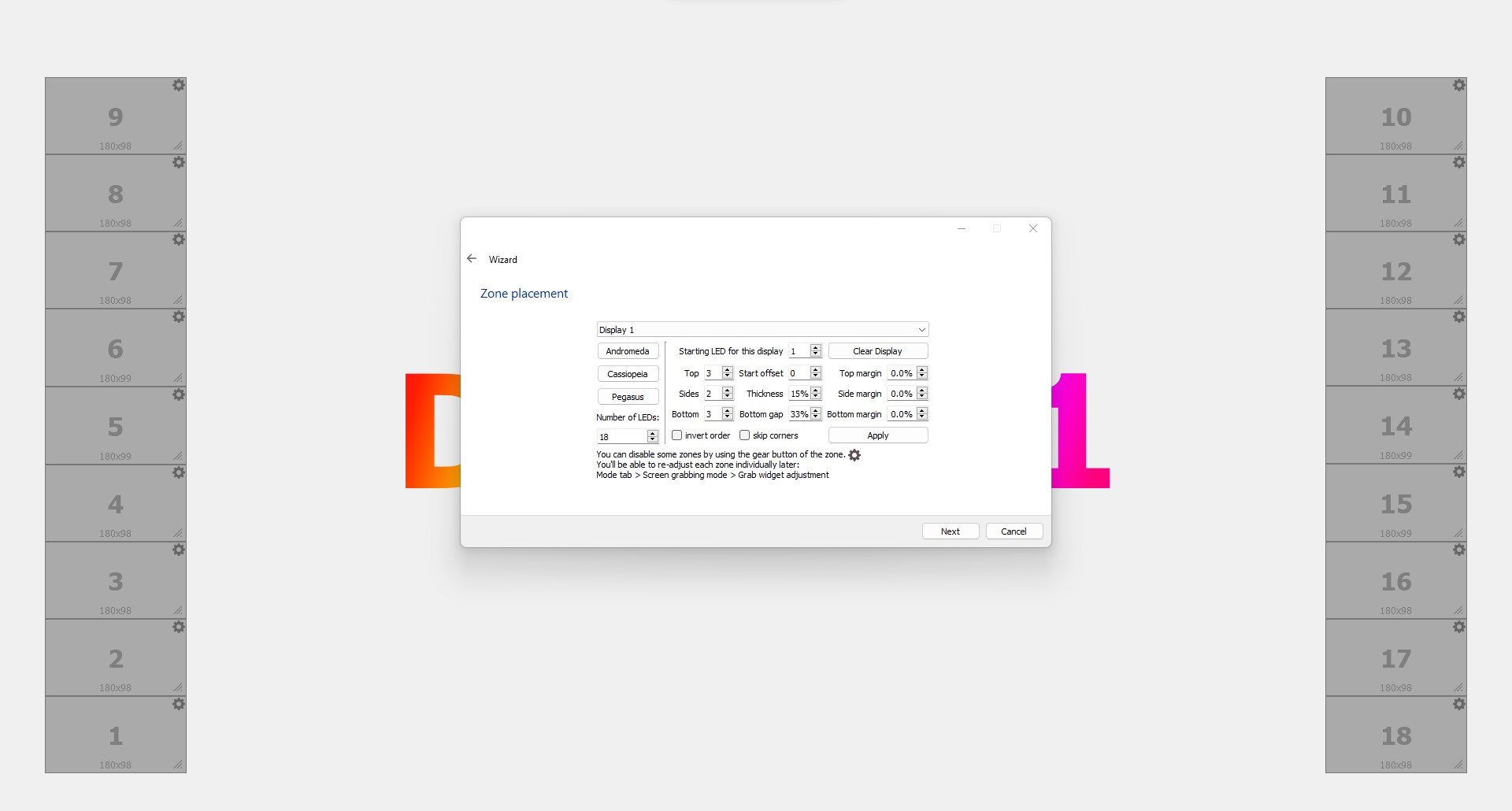 Prismatik settings