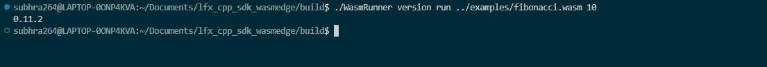 WasmRunner version ignores all other options