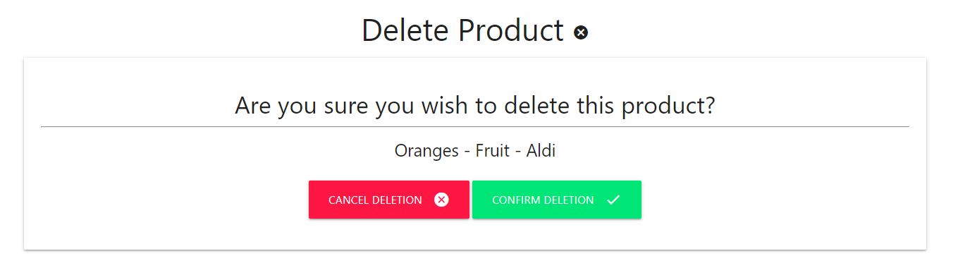 Delete Confirm