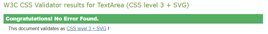 CSS Validated