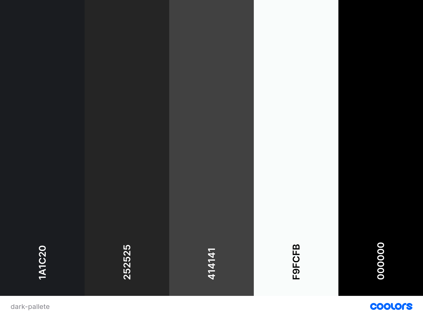 Dark Colour Palette