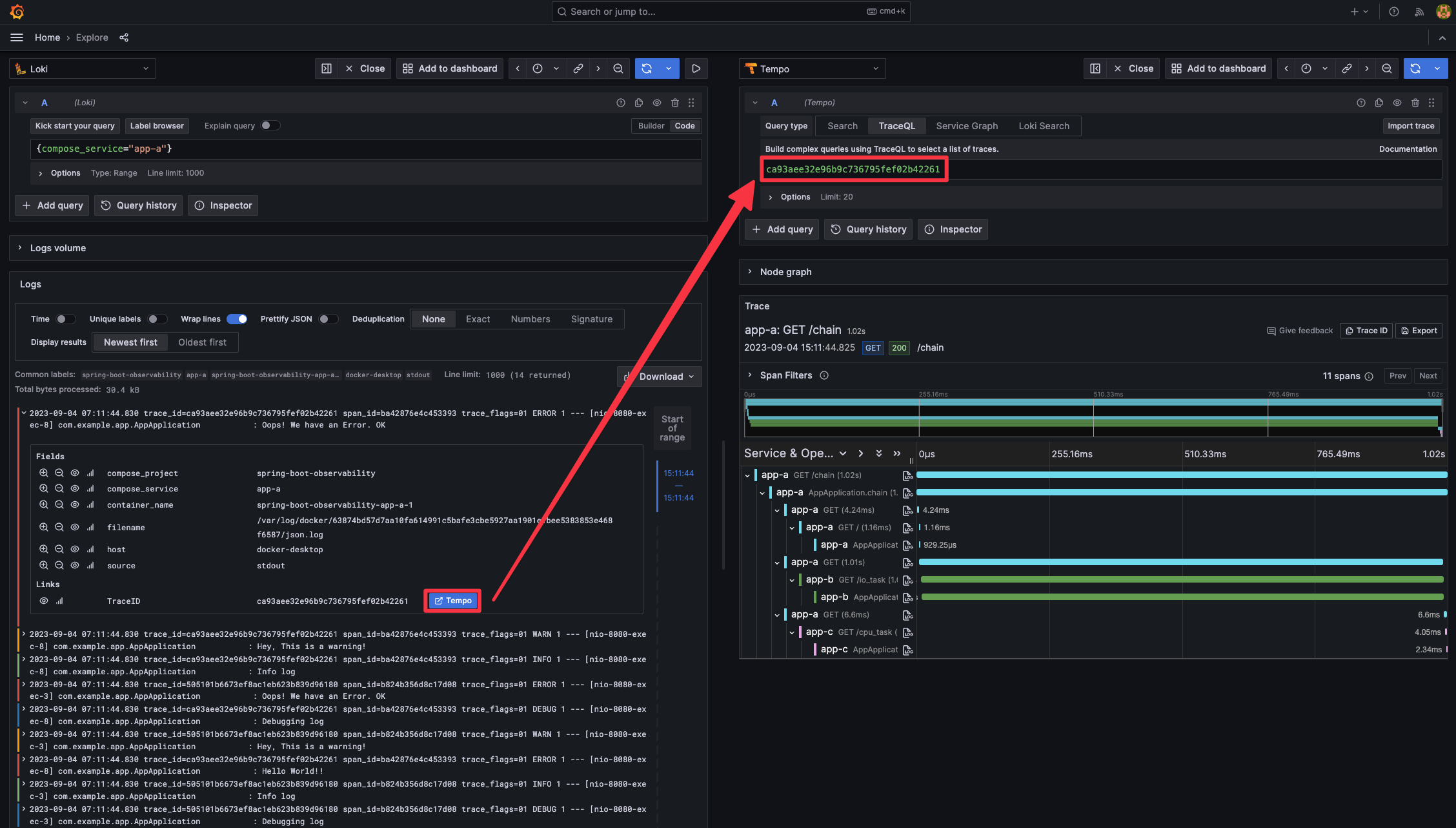 Logs to Traces