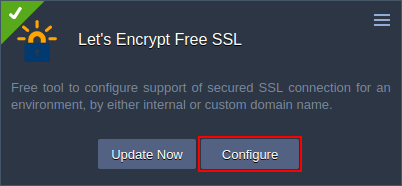 Let’s Encrypt Configure