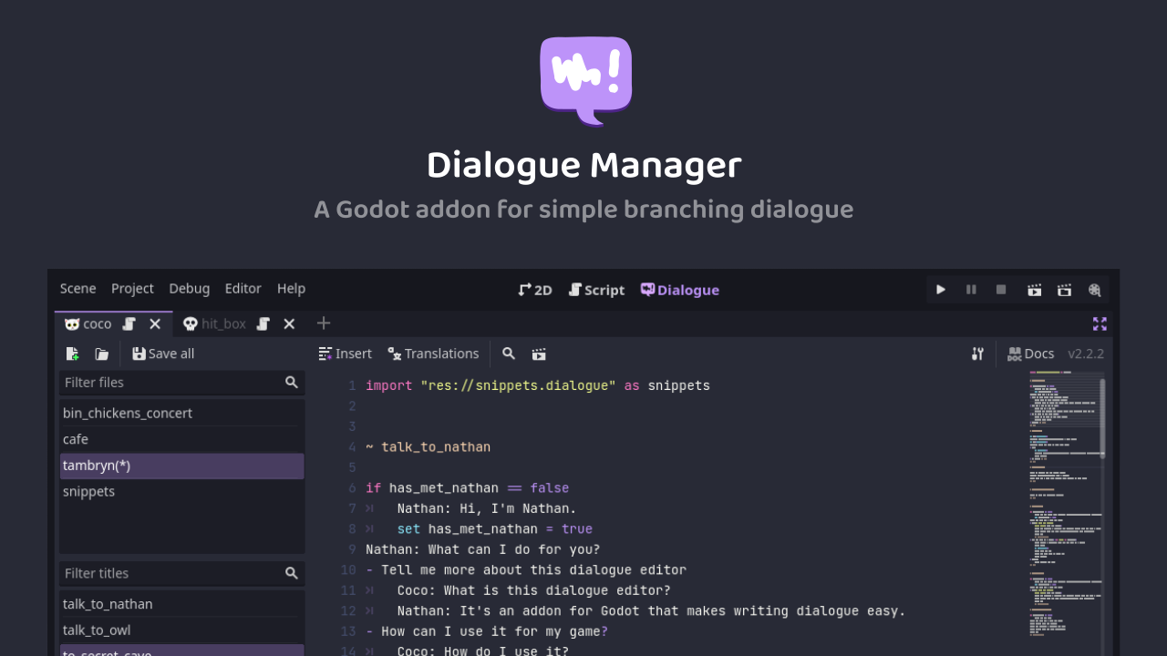 Dialogue Manager for Godot