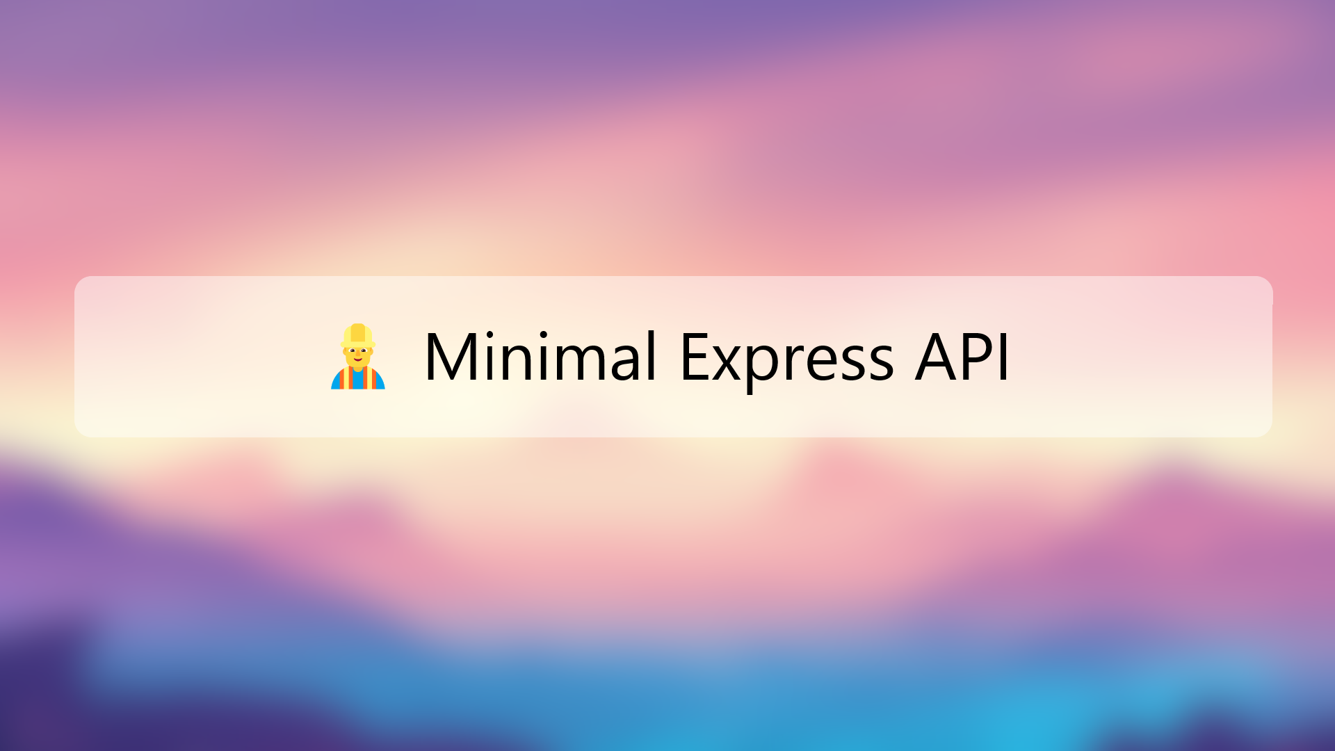 Nau's Minimal Express Zod API Boilerplate