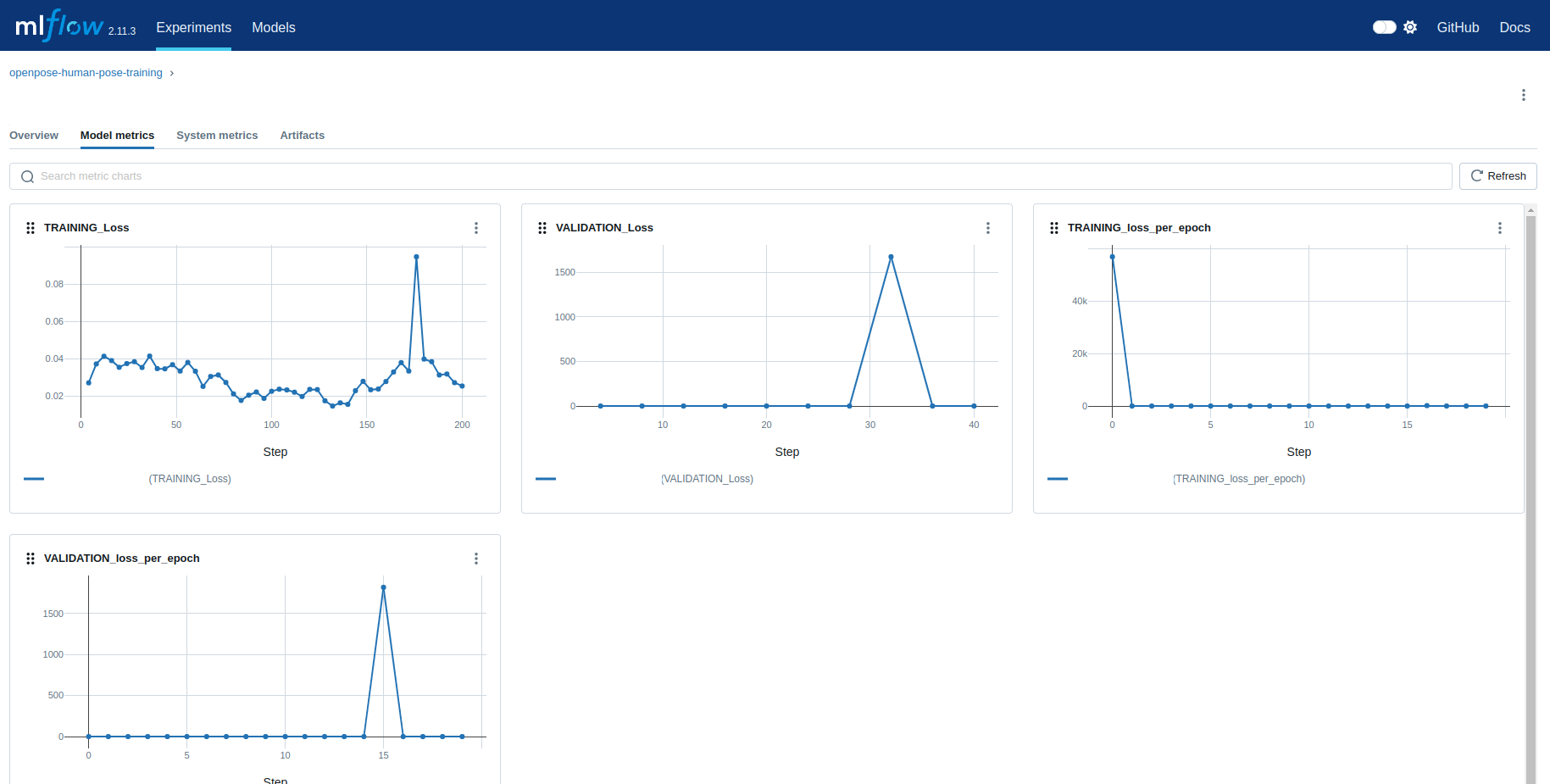 Model metrics