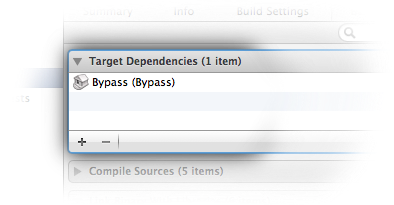 Add Bypass as a target dependency