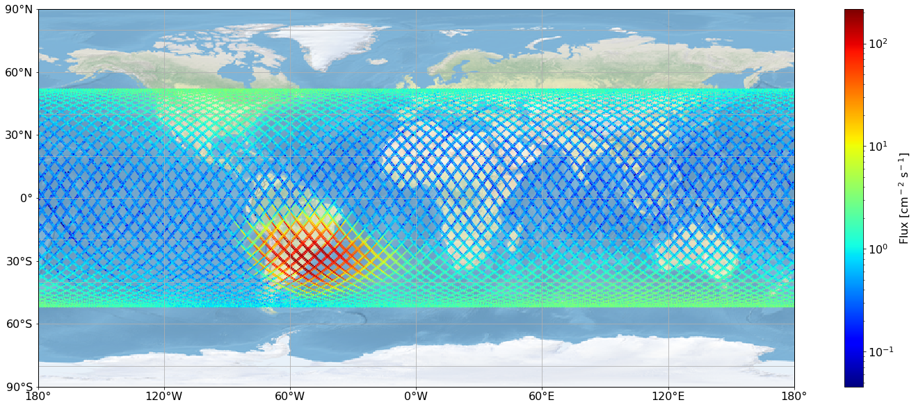 ISS radiation map