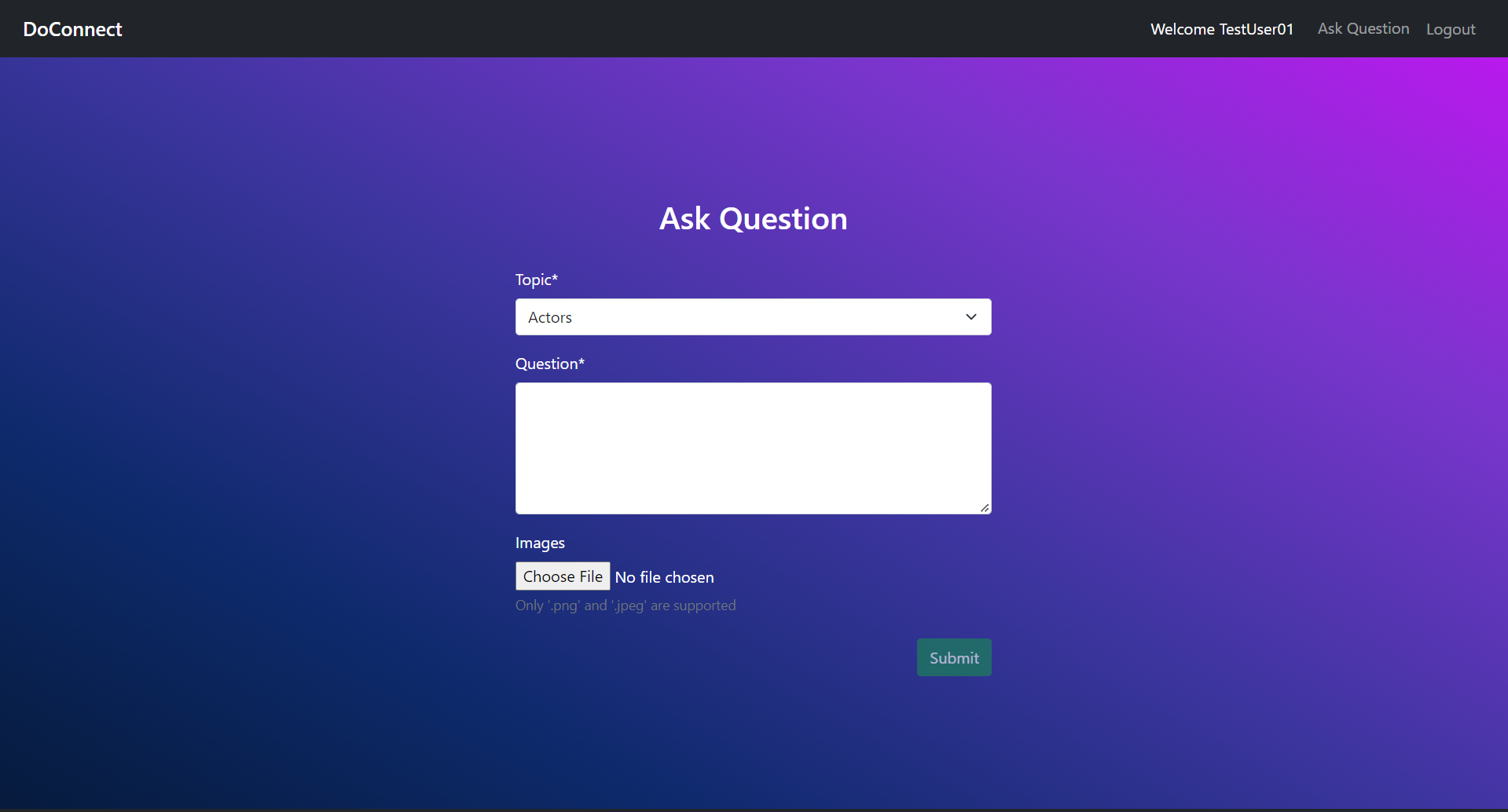 Ask Question Page