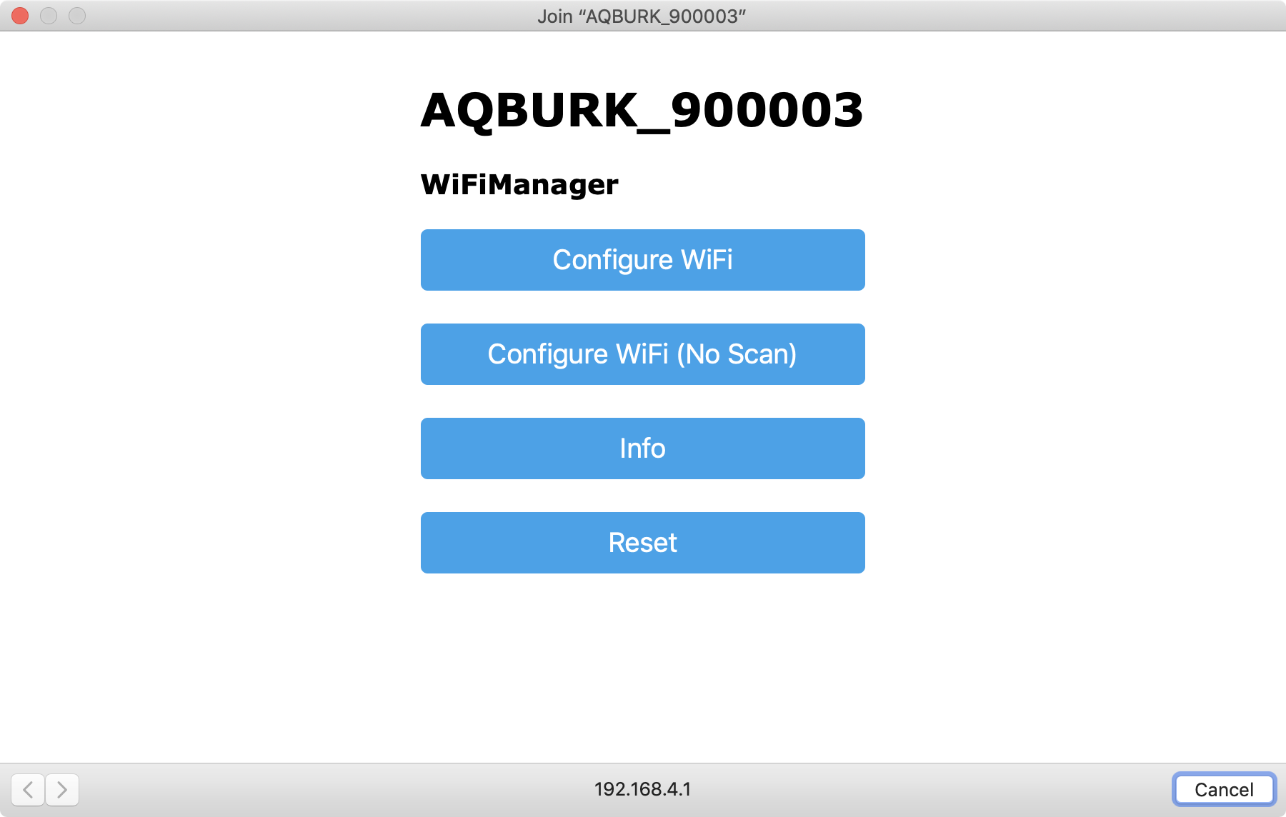 WiFiManager captive portal