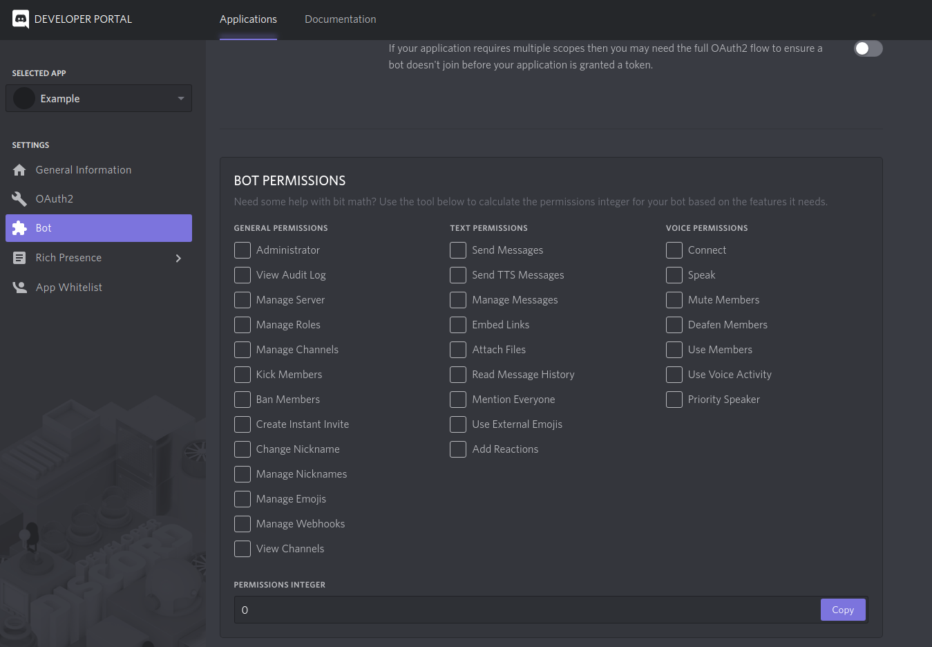 Generating the permissions number