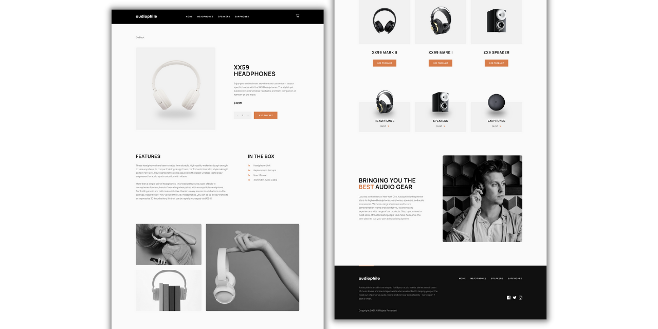 image preview of the Audiophile product page