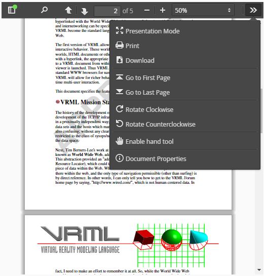 PDF Viewer with open side menu