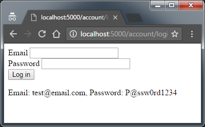 Login at Identity Server