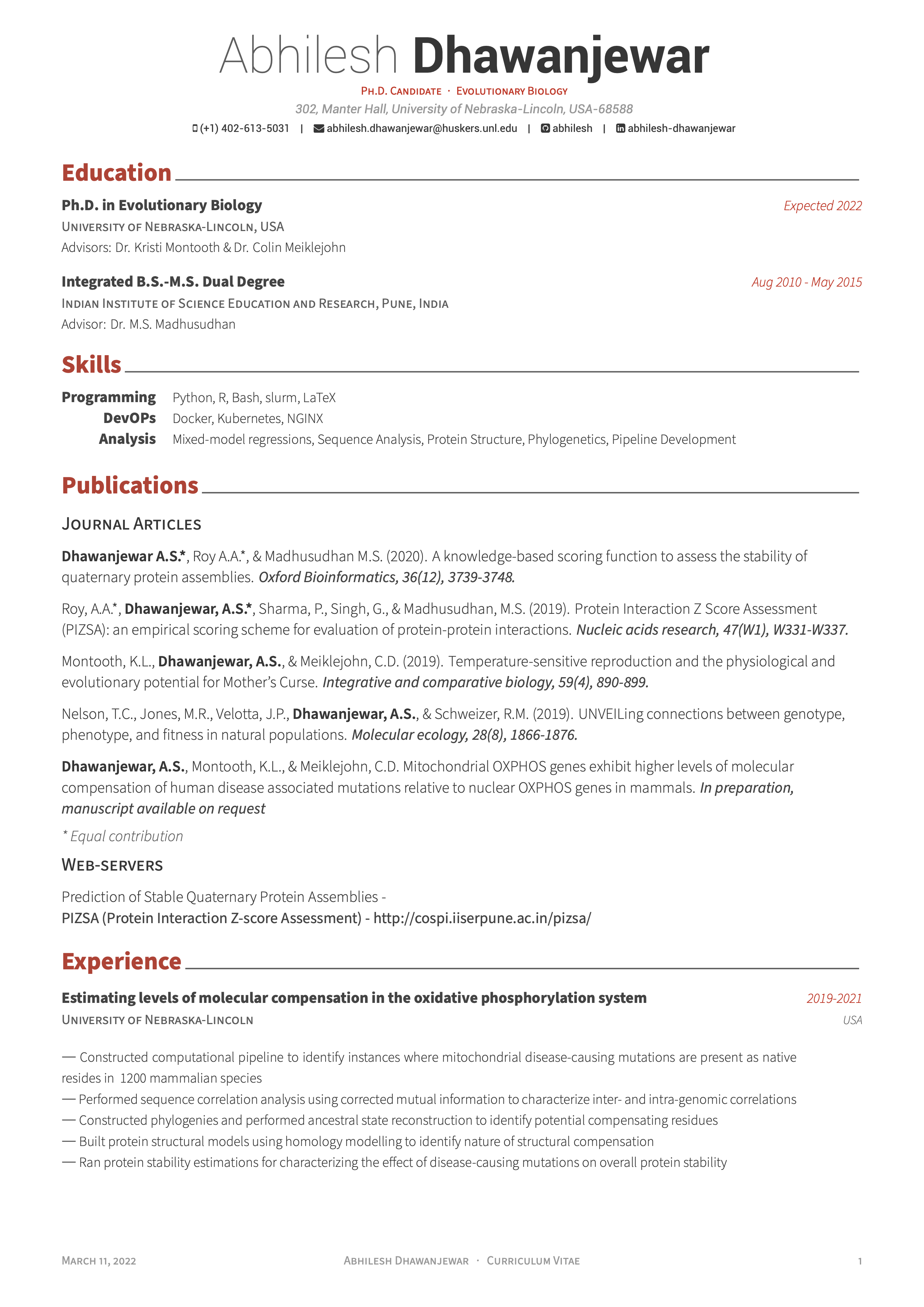 Curriculum vitae 2