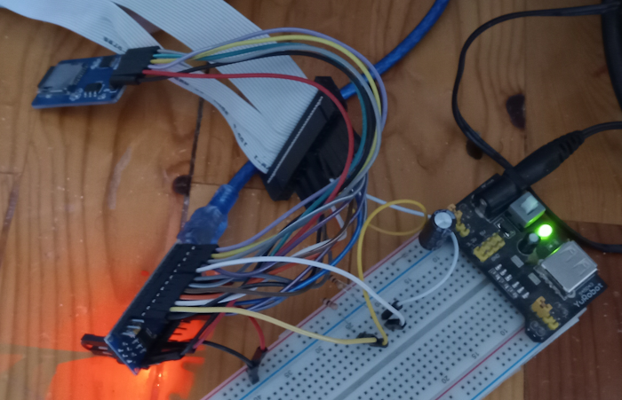 fddEMU on breadboard