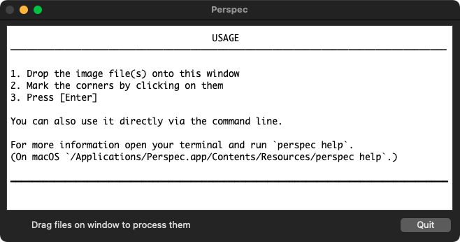 Opened Perspec App