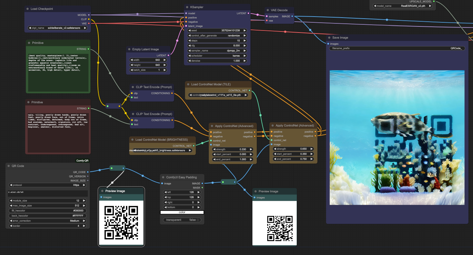 QR code padding