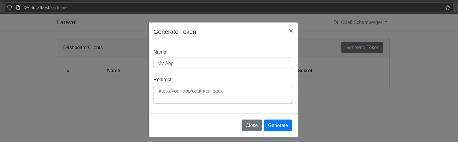 generate access token