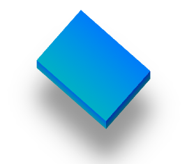 Thin, levitating blue prism