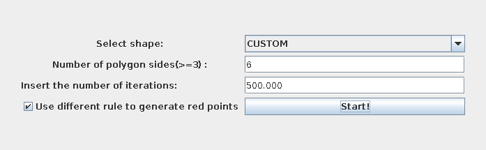 Main window: Custom settings