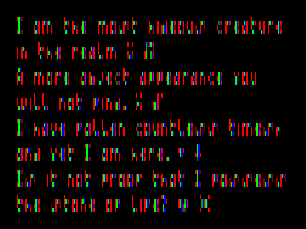 Text zoomed in by multiplying the subpixels