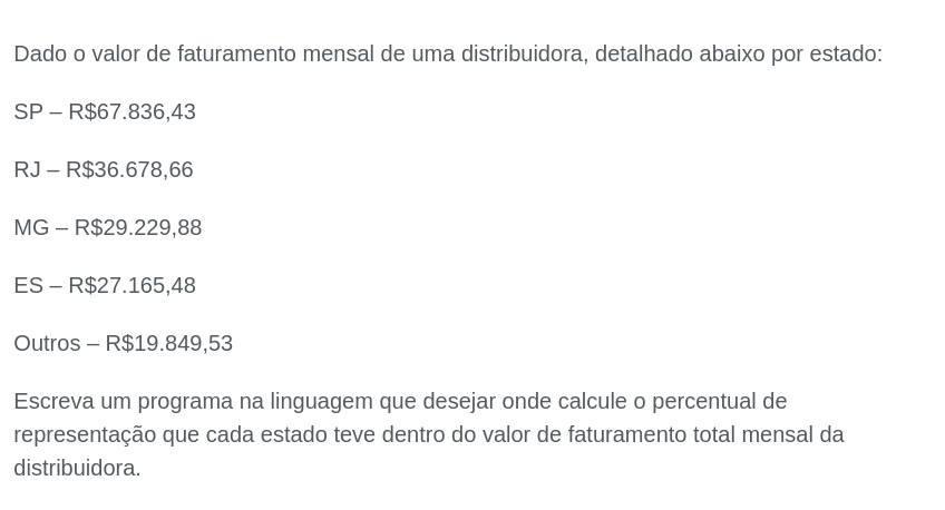 Instrução detalhada