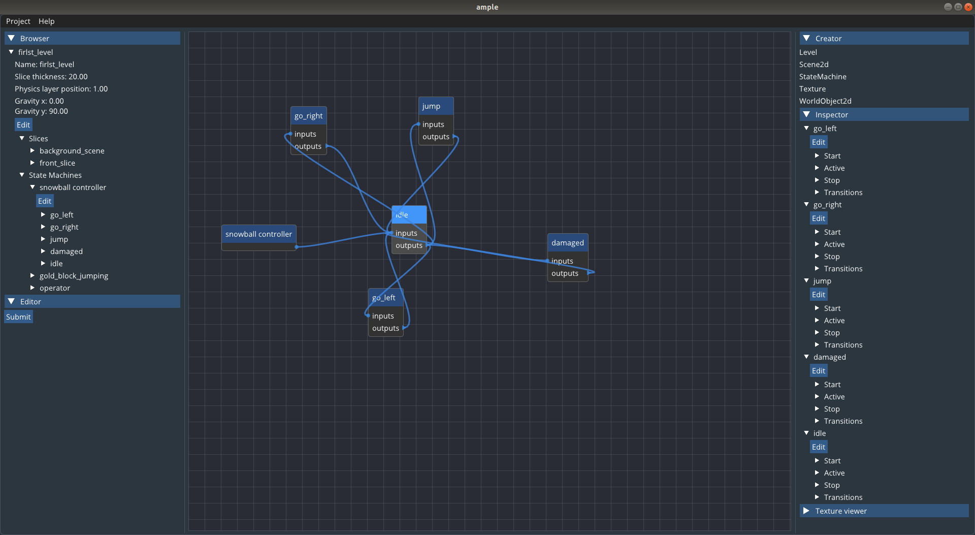 State machine editor