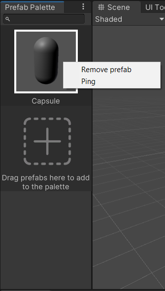 Remove and ping buttons