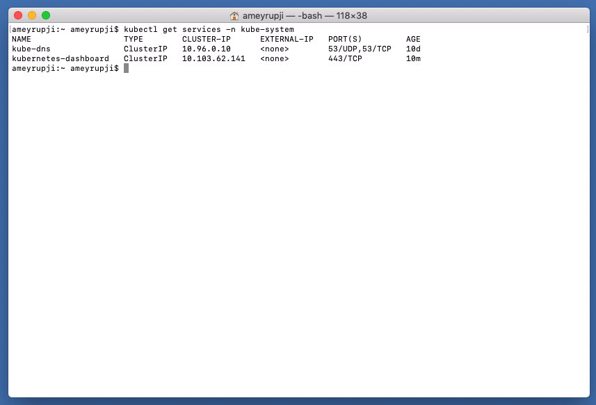 terminal verify dashboard is running