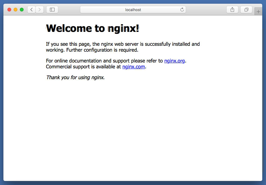 safari nginx port 80