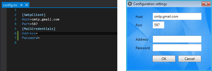 Configuration settings