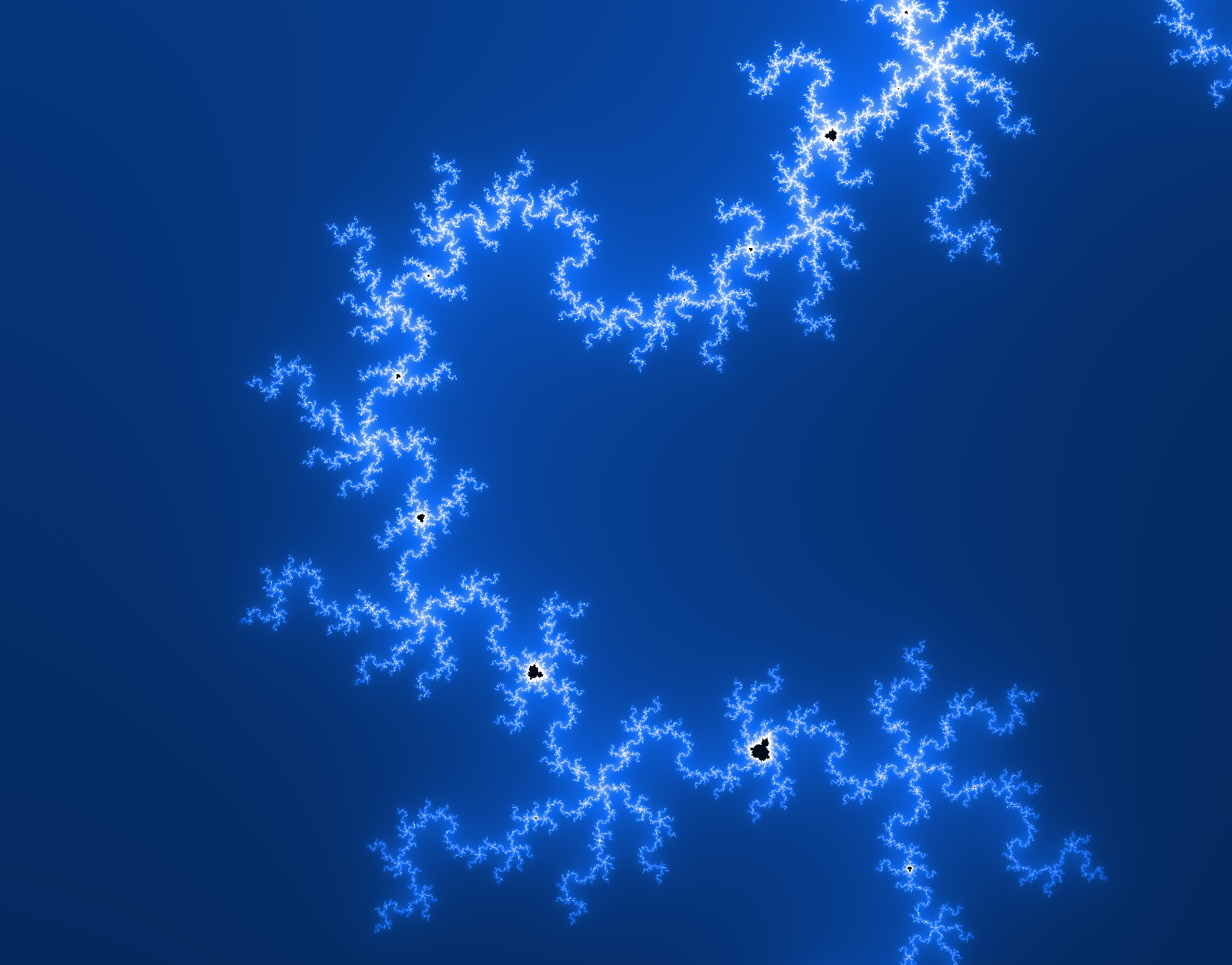 Zoomed in on part of the Mandelbrot set