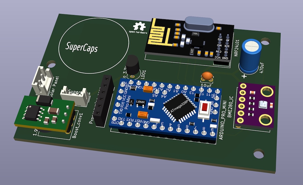 supercaps arduino solar panel