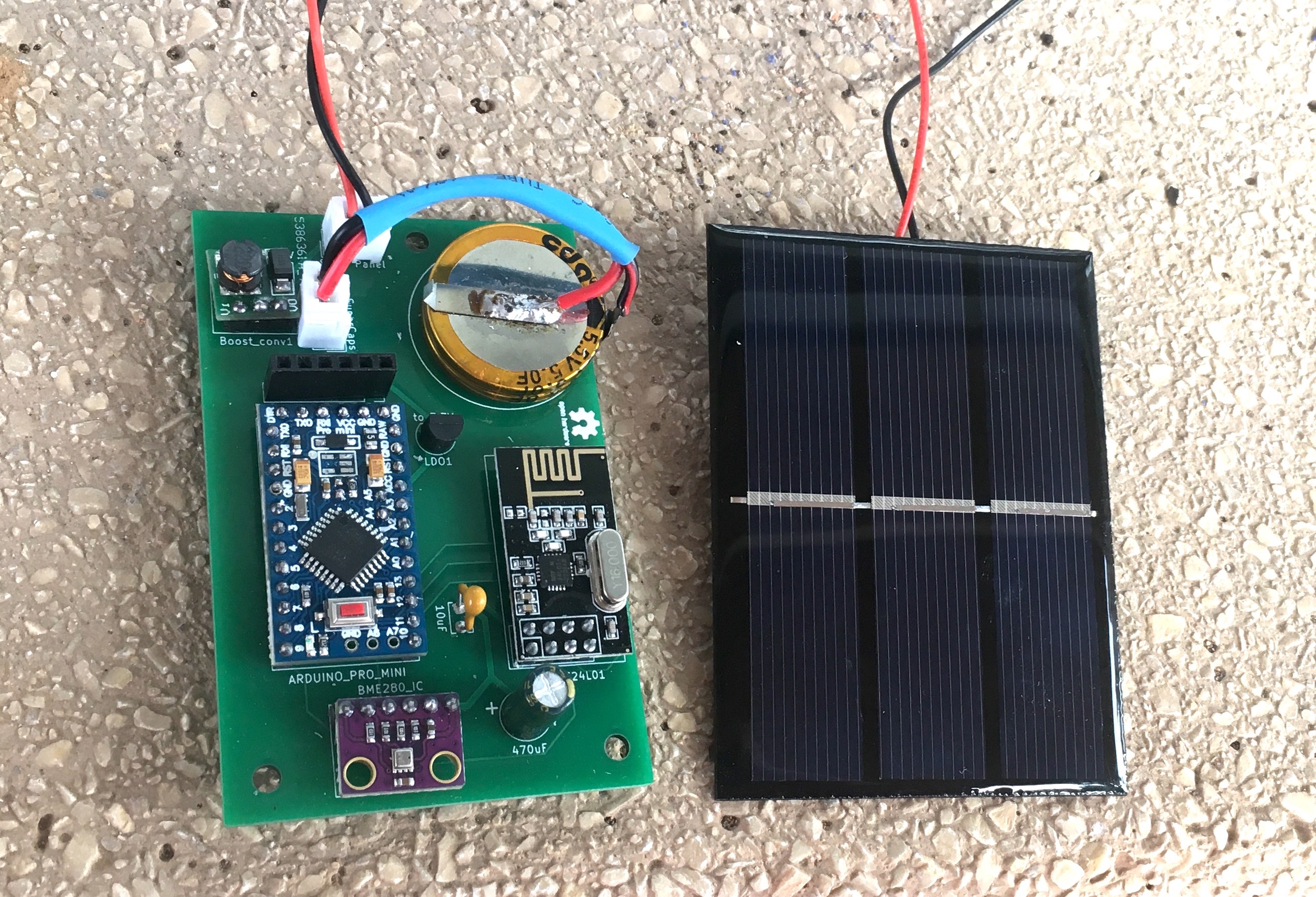 supercaps arduino solar panel