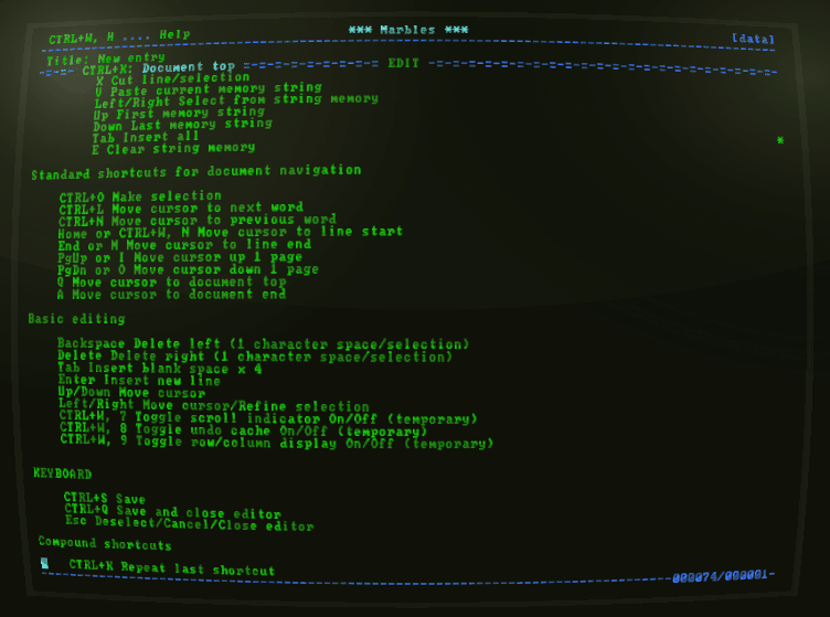 Marbles Windows Terminal with CRT mod