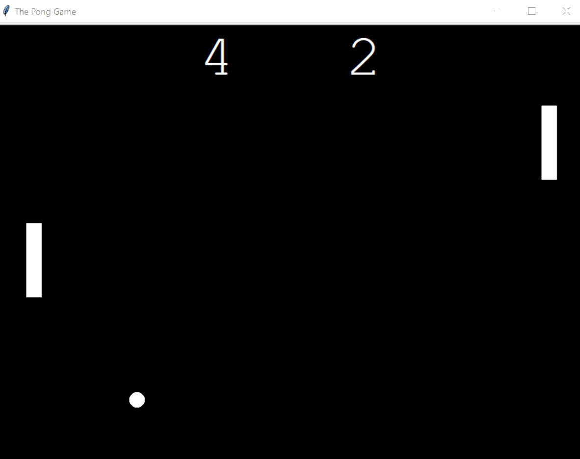 desktop version of the old video game of pong