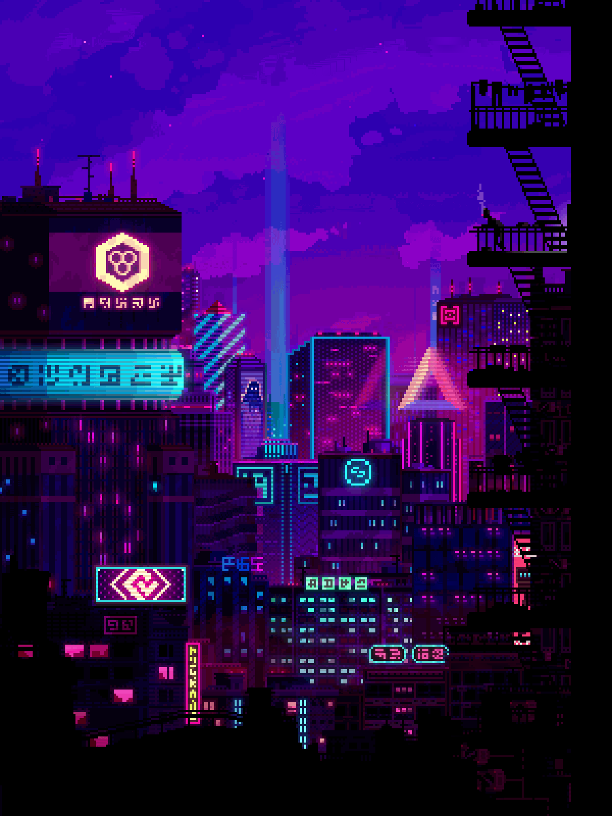 pixel city image