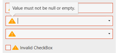 Data validation templates in light color scheme