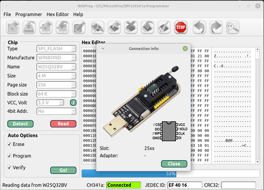 CH341A EEPROM programmer