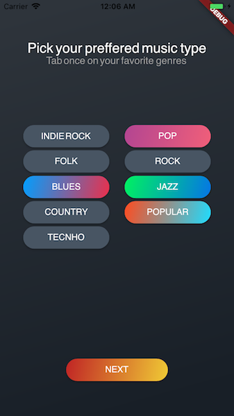 Gradient buttons