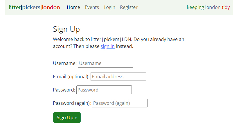 Register Account