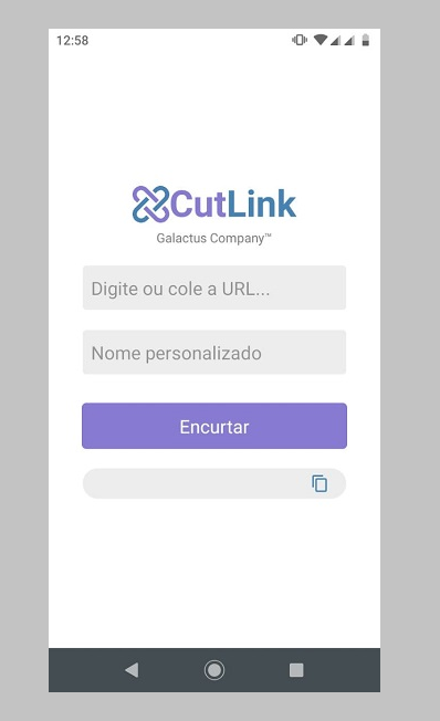 Encurtador de URL React Native