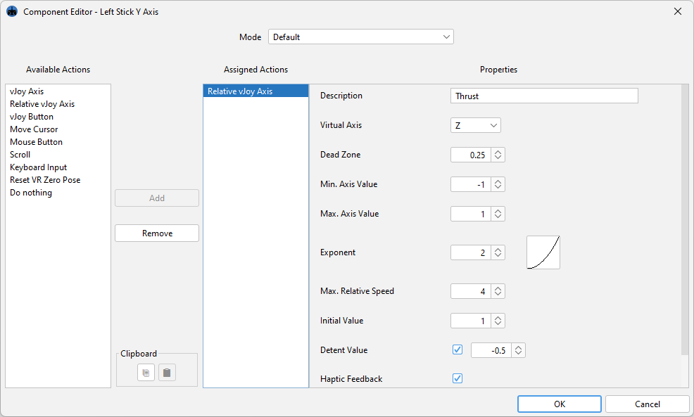 Component Editor - Axis