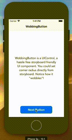 WobbingButton: A lightweight storyboard friendly UIButton replacement.